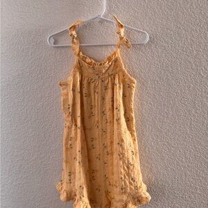 Floral Yellow Kids One Piece